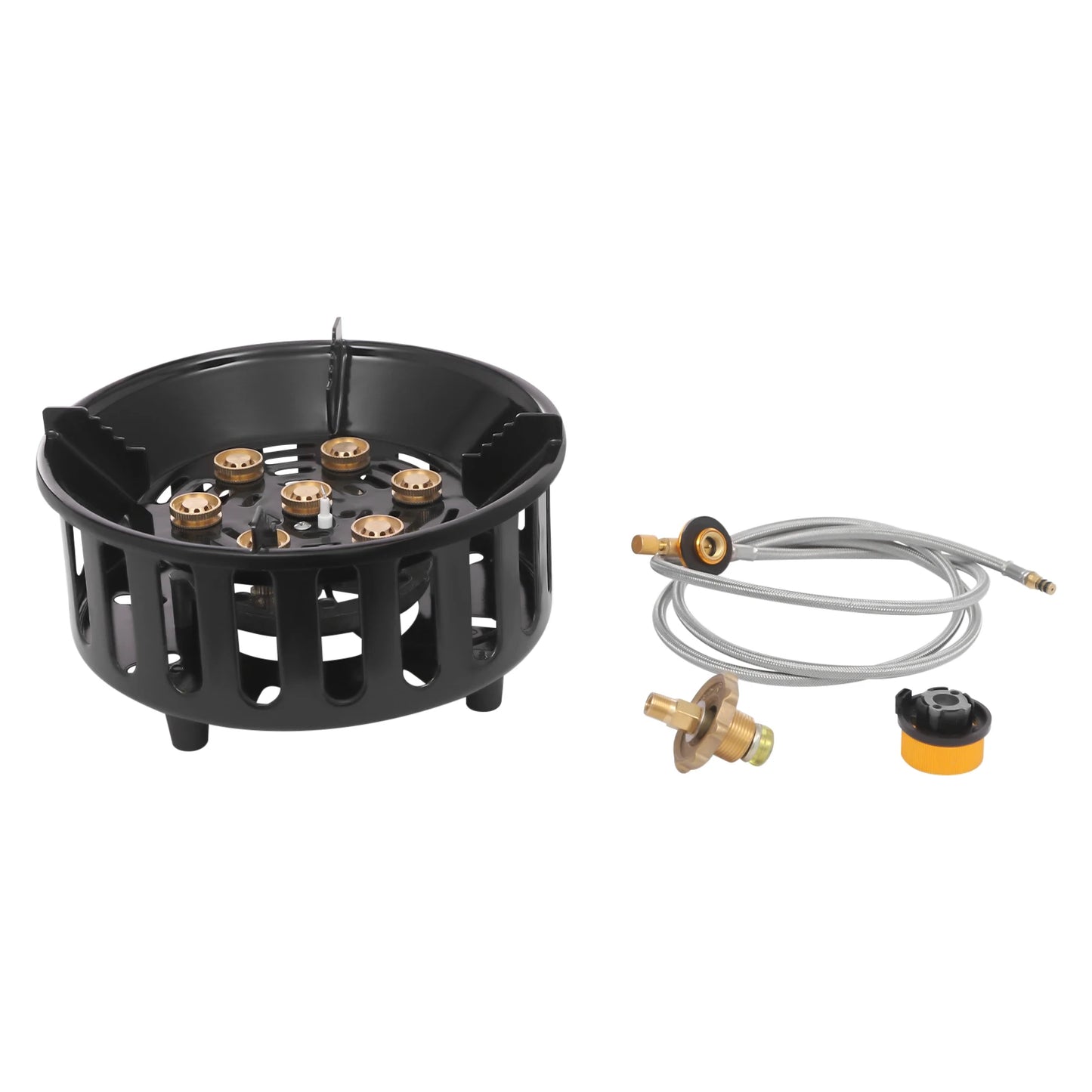 Portable Camping Stove With Three Adapters And Storage Bag