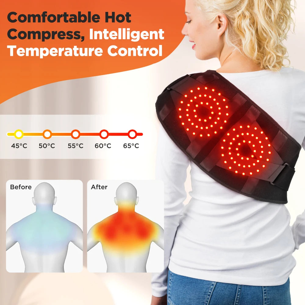 Hailicare Heating Vibration Massager Belt With Light Therapy