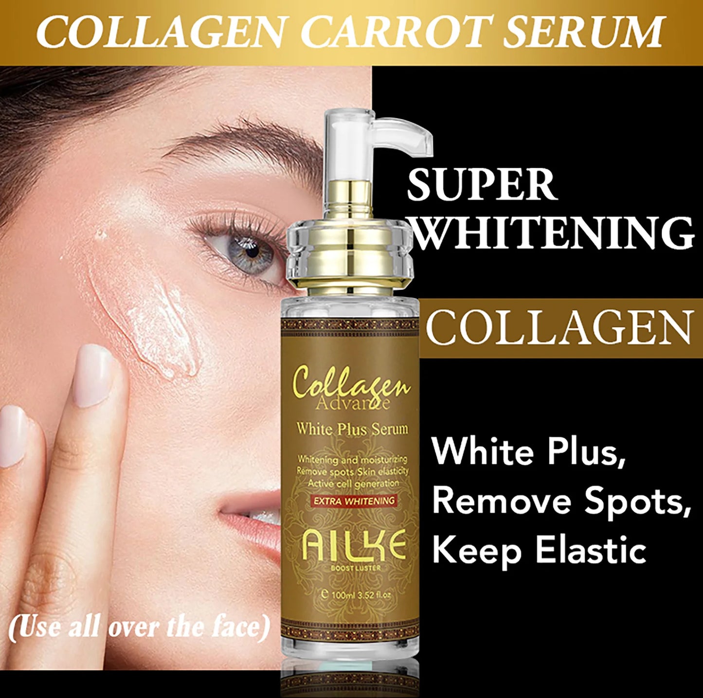 AILKE Collagen Skin Care Set Moisturizing Whitening Freckle Removal Dark Spots