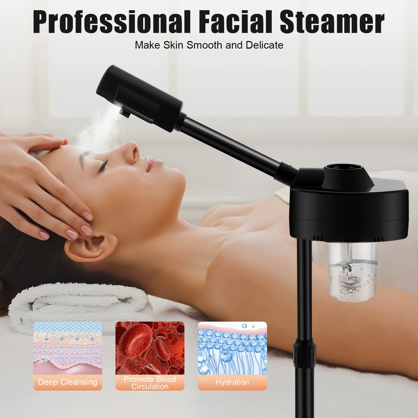 Facial Steamer Hot Spray for Deep Cleansing Skin Care Vaporizer