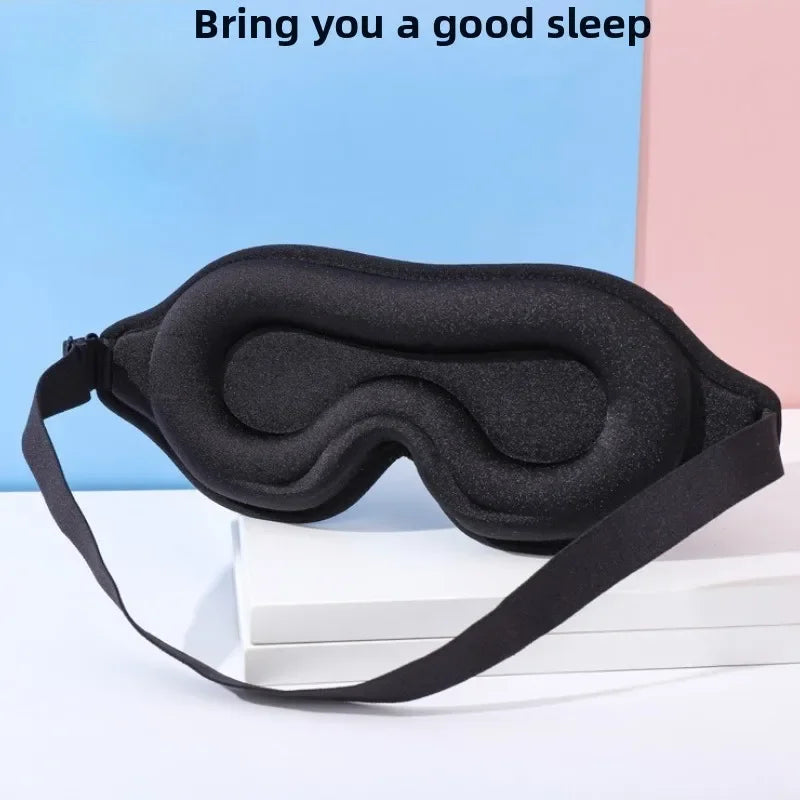 3D Contoured Sleep Mask With Breathable Light Blocking Eye Cover