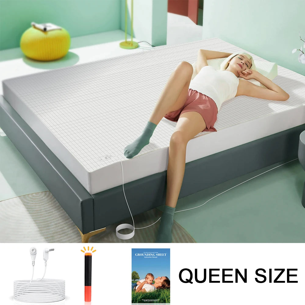 Astarexin Earthing Fitted Organic Cotton Grounding Bed Sheet