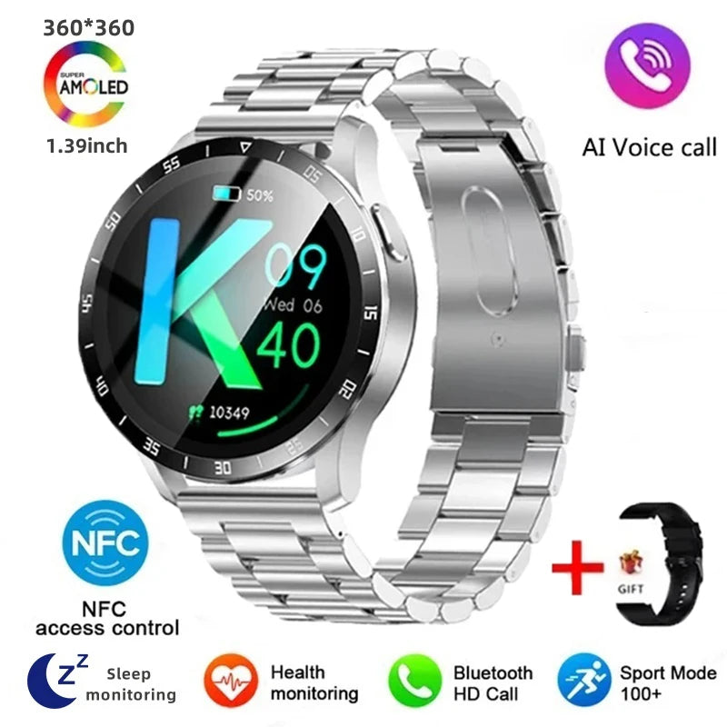 Smartwatch With Bluetooth Call NFC Waterproof Fitness Tracker