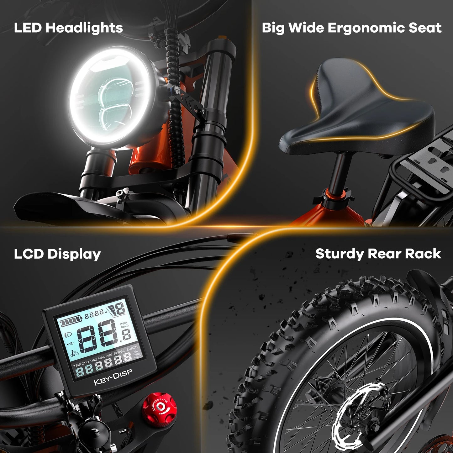 Cybvelo EK6 Folding Fat Tire Electric Bike