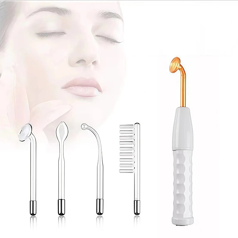 4-In-1 Facial Skin Care Stick High Frequency Massager Portable Kit