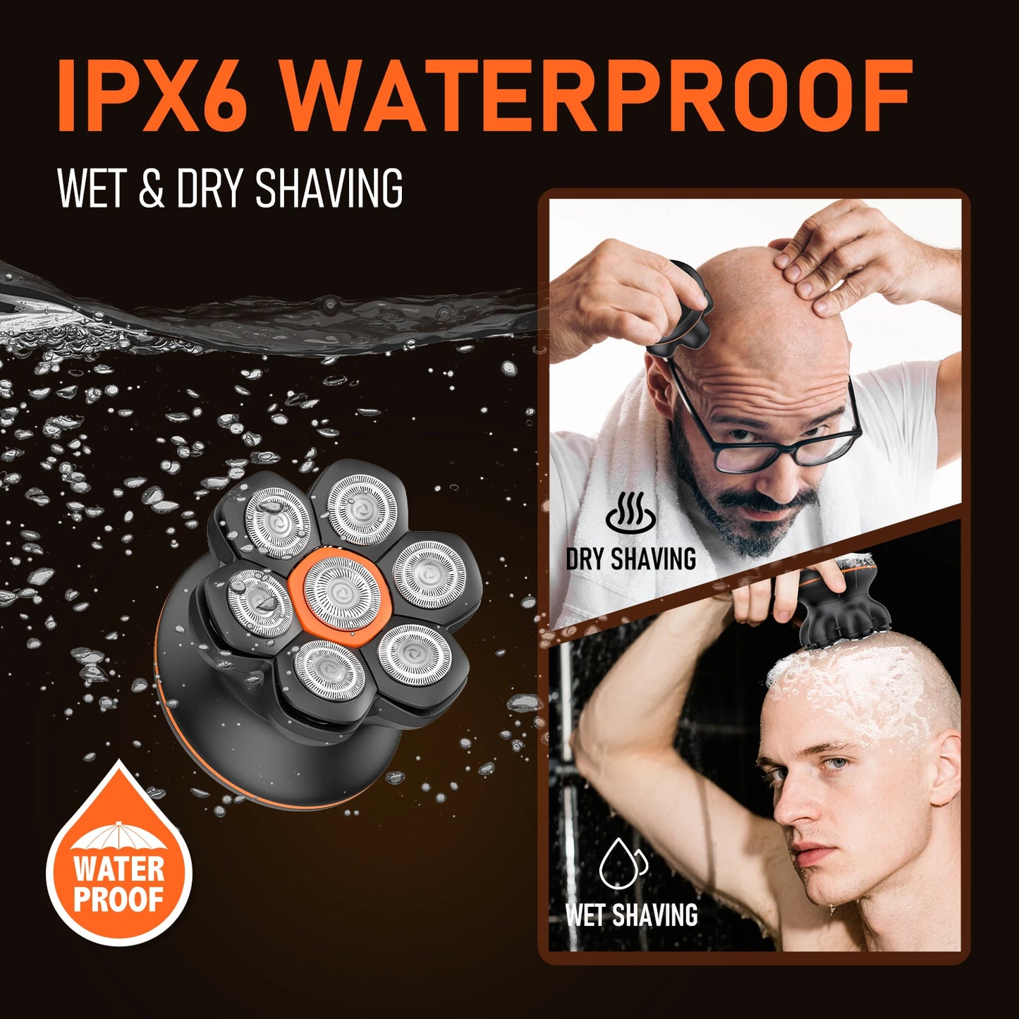 MAXGROOM 7D Electric Shaver For Men Waterproof Head Grooming System