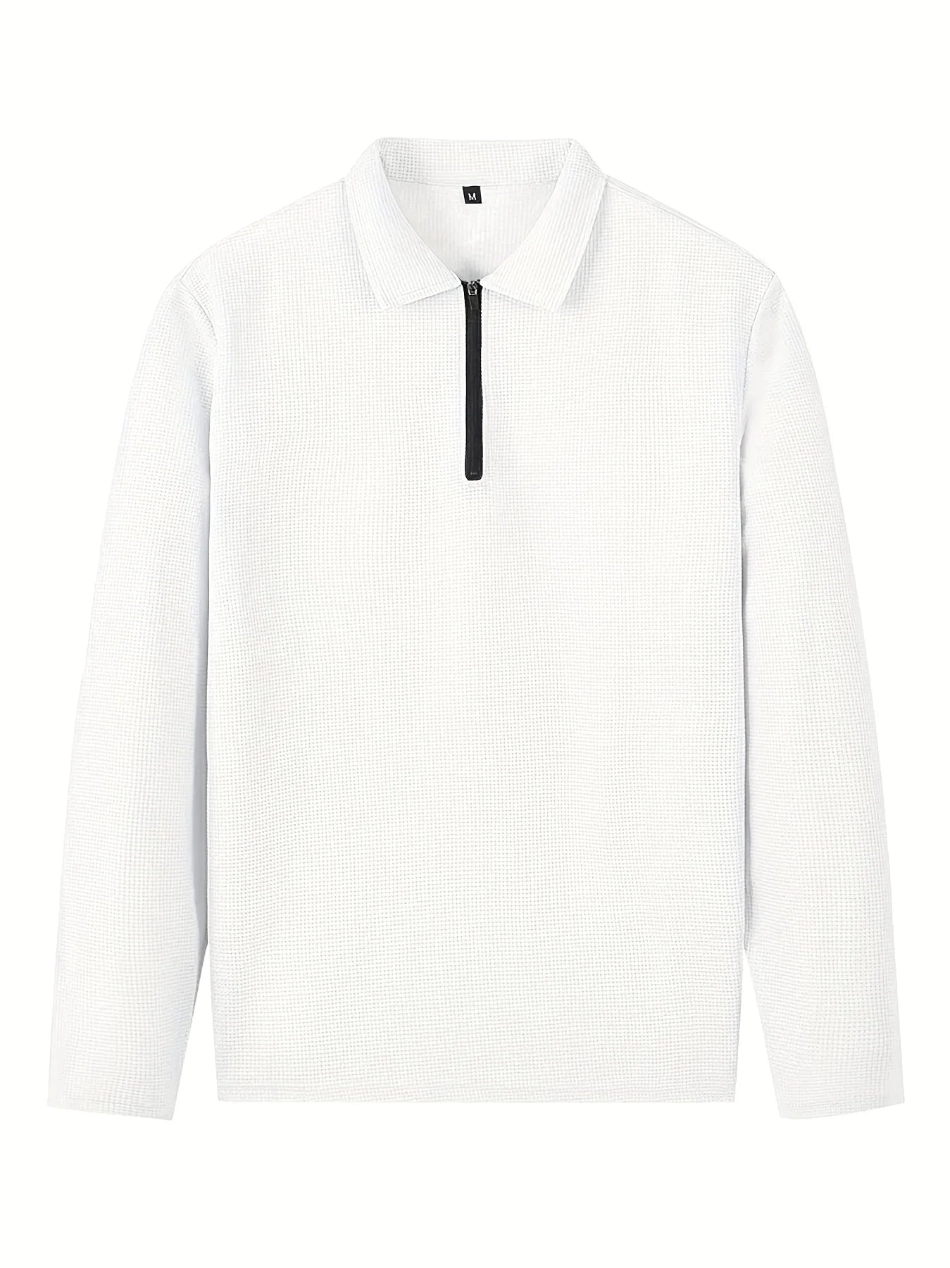 NONECN Men's Waffle Knit Long Sleeve Top and Pants Set