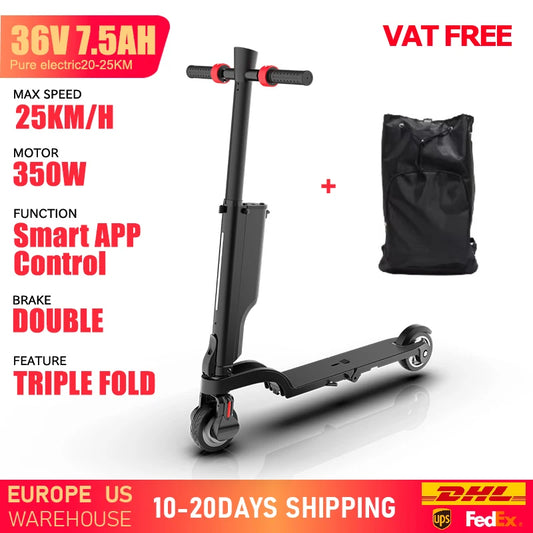 HUANCI X6 Electric Scooter Foldable 350W 25 KmH Smart App