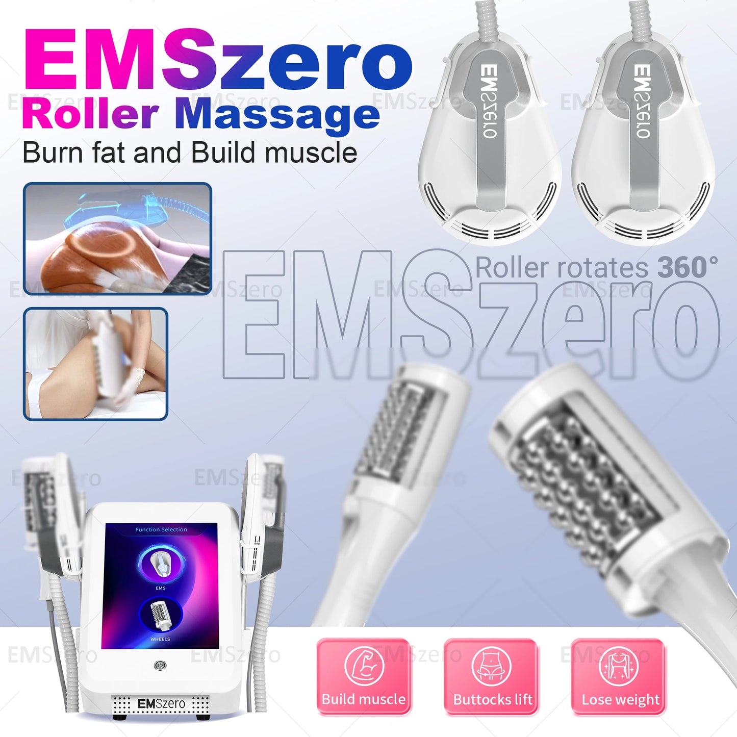 Slimming Massage Device With 360 Roller And EMS Technology