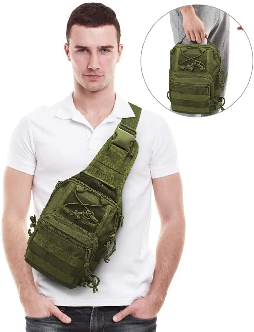 Guangdong Waterproof Tactical Sling Backpack EDC Rucksack Outdoor Hiking Camping