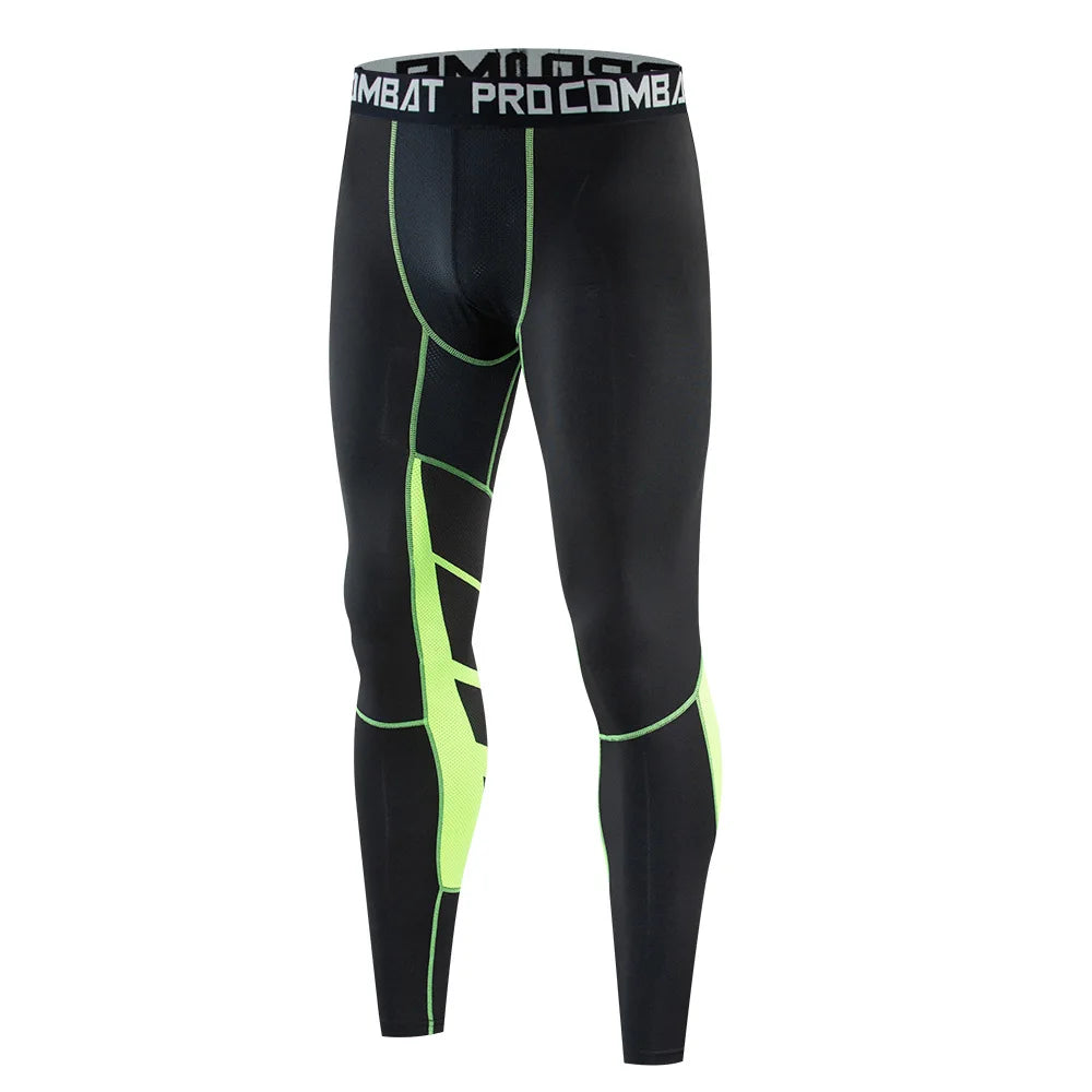 Men's Quick Dry Compression Tights for Running and Gym