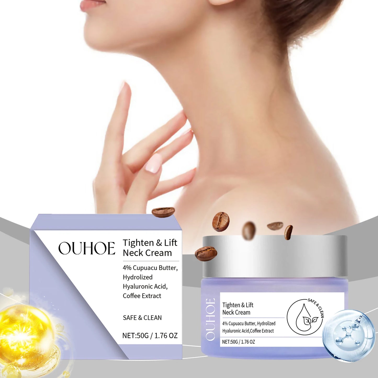 OUHOE Neck Tightening Cream For Anti Wrinkle And Firming