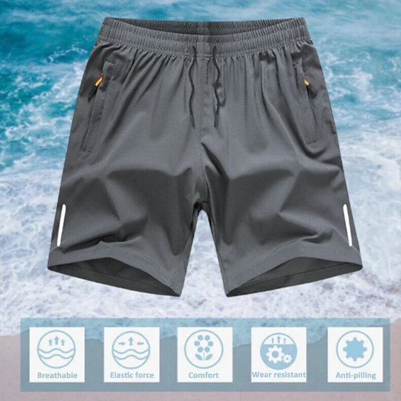 NONECN Ice Breathable Running Shorts Lightweight Sportswear Men