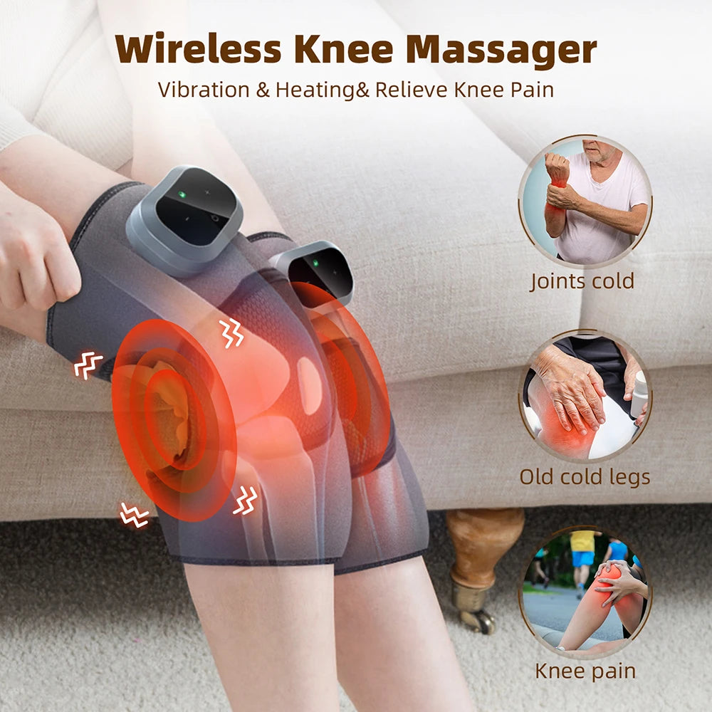 Foreverlily Rechargeable Heated Knee Massager With Vibration Pad