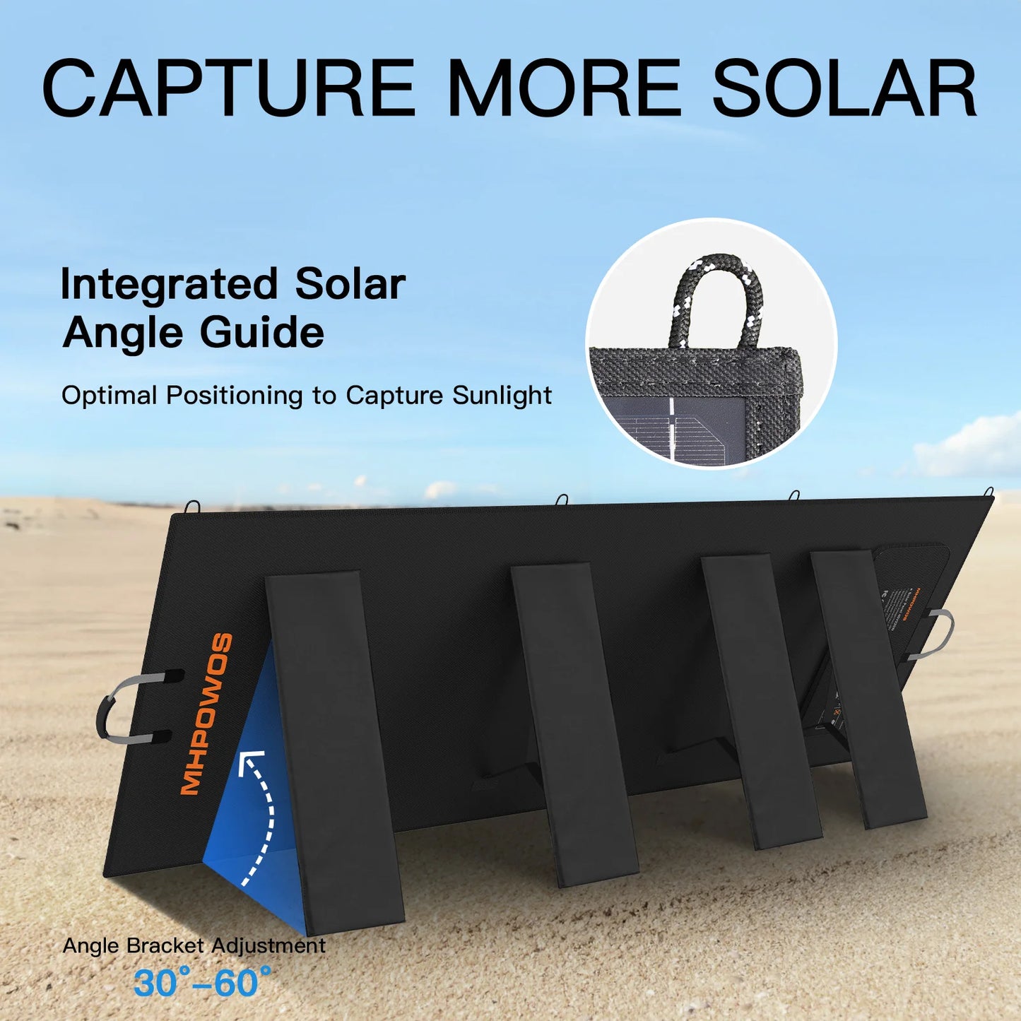 MHPOWOS 400W Foldable Portable Solar Charger Outdoors