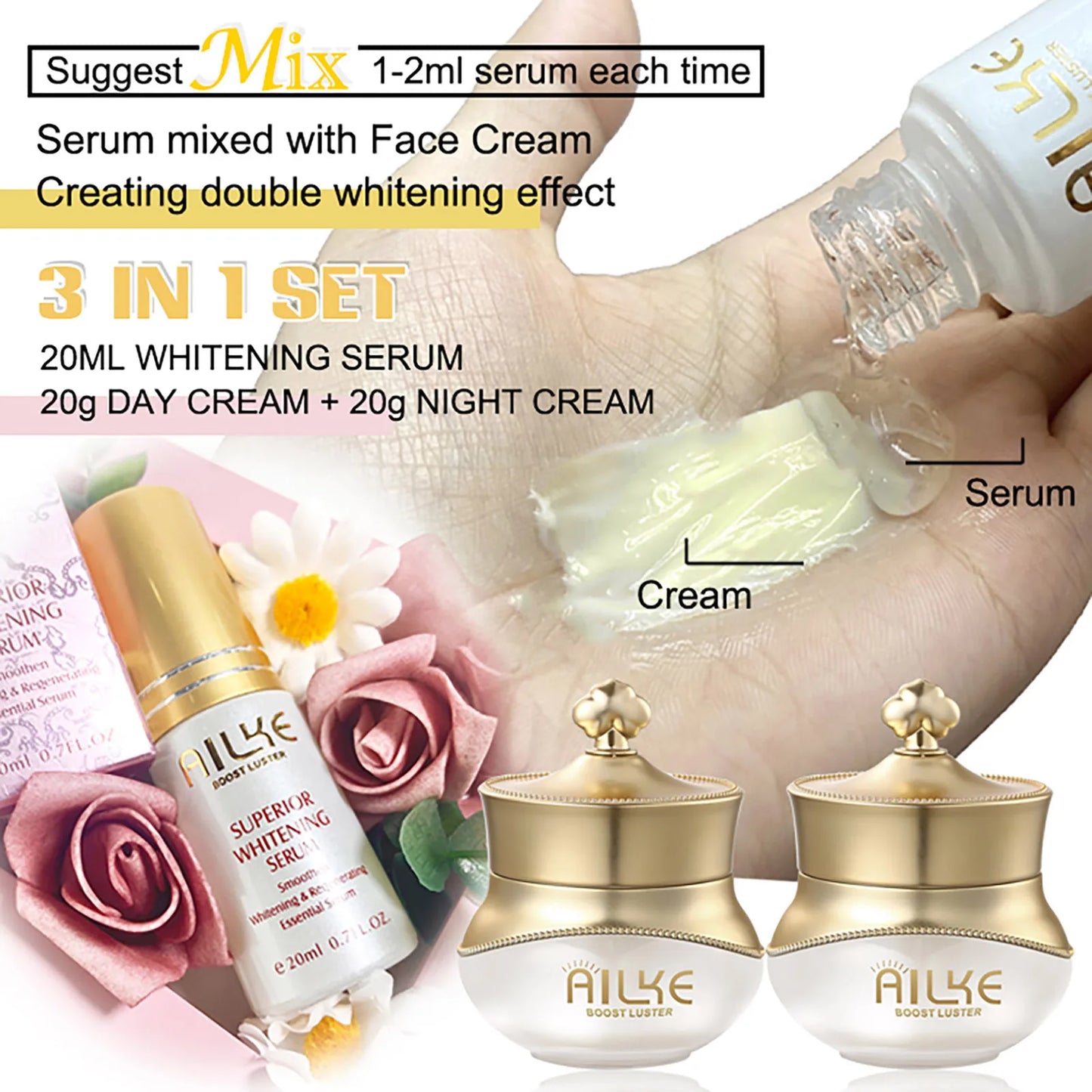 KYLIEFIT Whitening Anti Aging Cream Set For Face Skin Care
