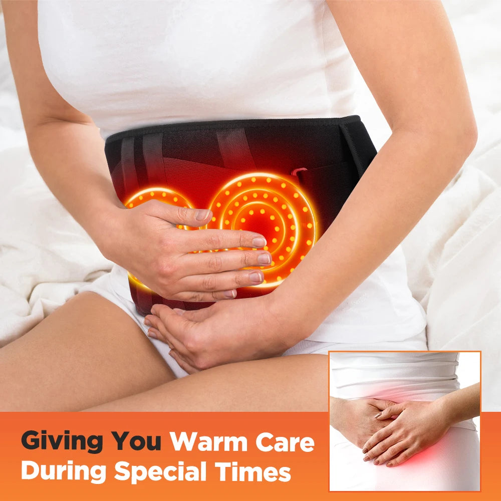 Hailicare Heating Vibration Massager Belt With Light Therapy