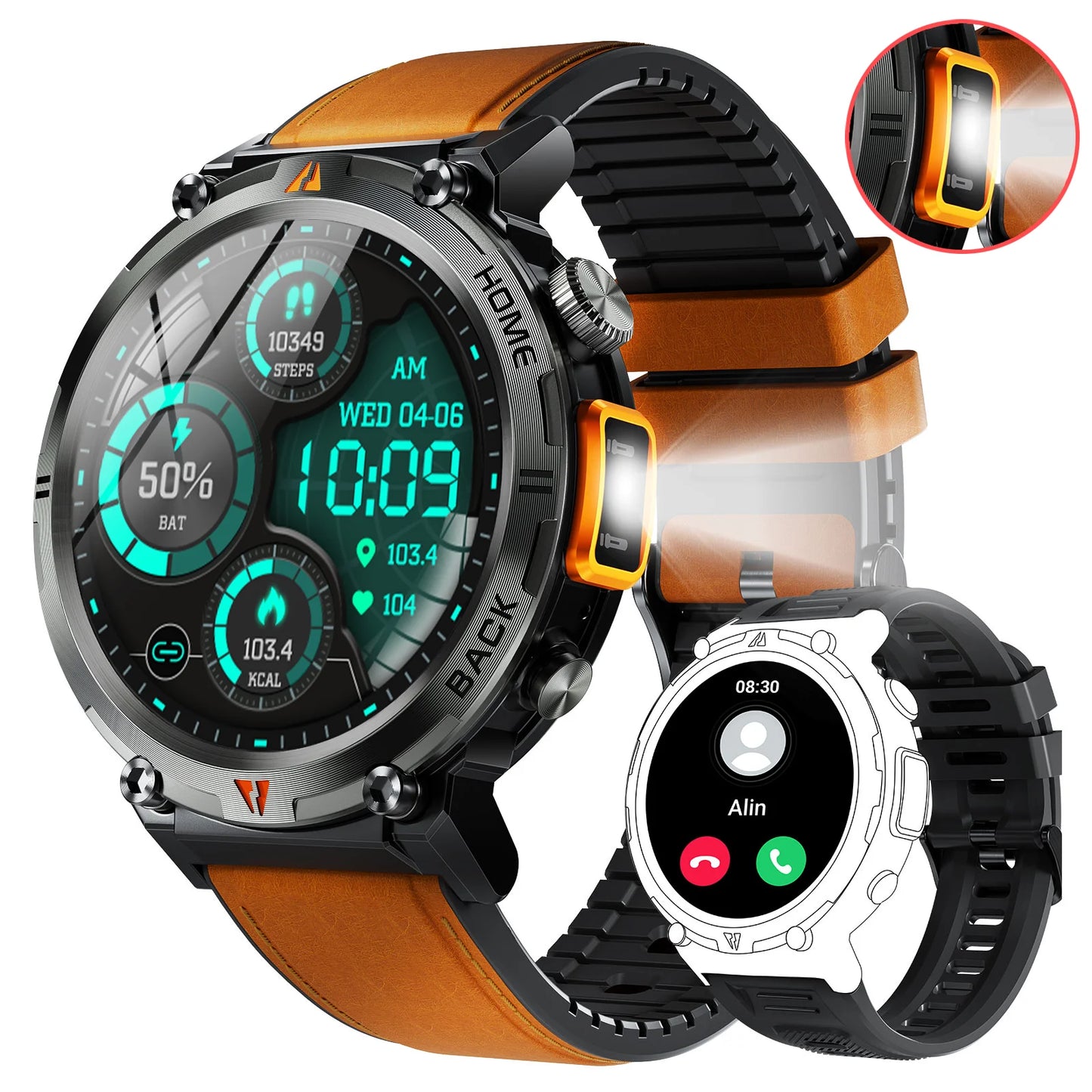 EIGIIS KE3 Smartwatch For Men With Health Monitor Heart Rate