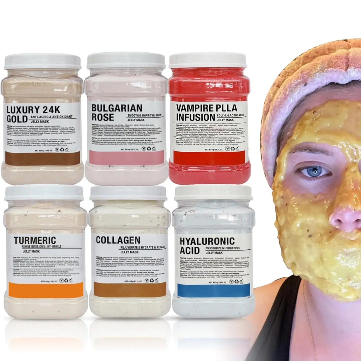 YMEYFAN Jelly Mask Powder 6-Piece Professional Facial Masks