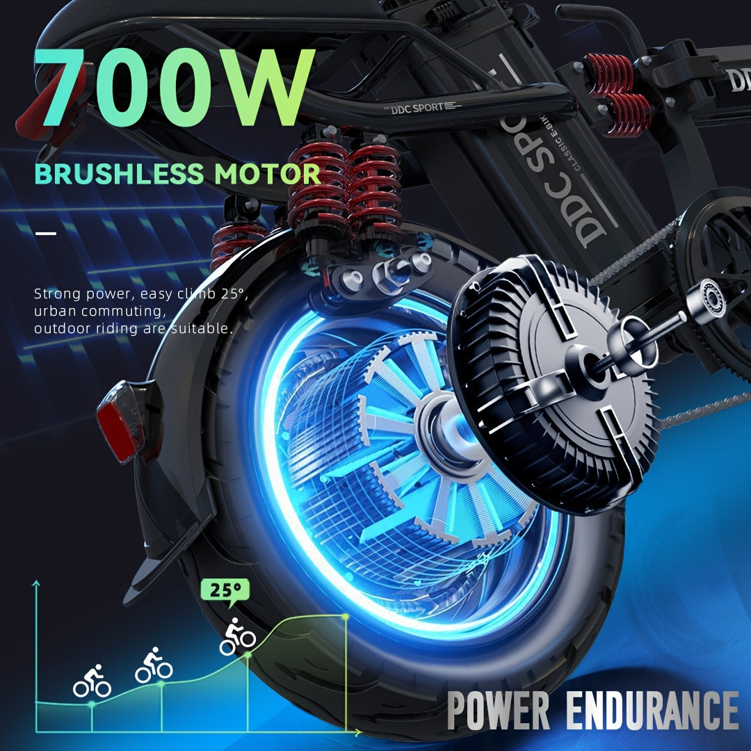 DDC SPORT Folding Electric Bike For Adults 48V 20Ah Battery