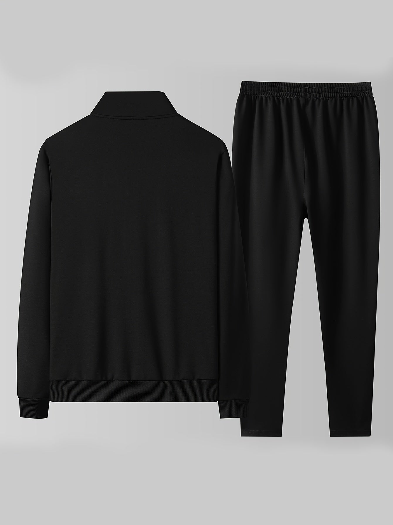 Men's Zip Up Jacket and Sweatpants Set for Spring Autumn