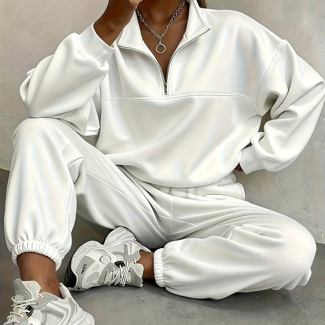 WCQ Womens Two Piece Sweat Set For Winter Warmth Comfort