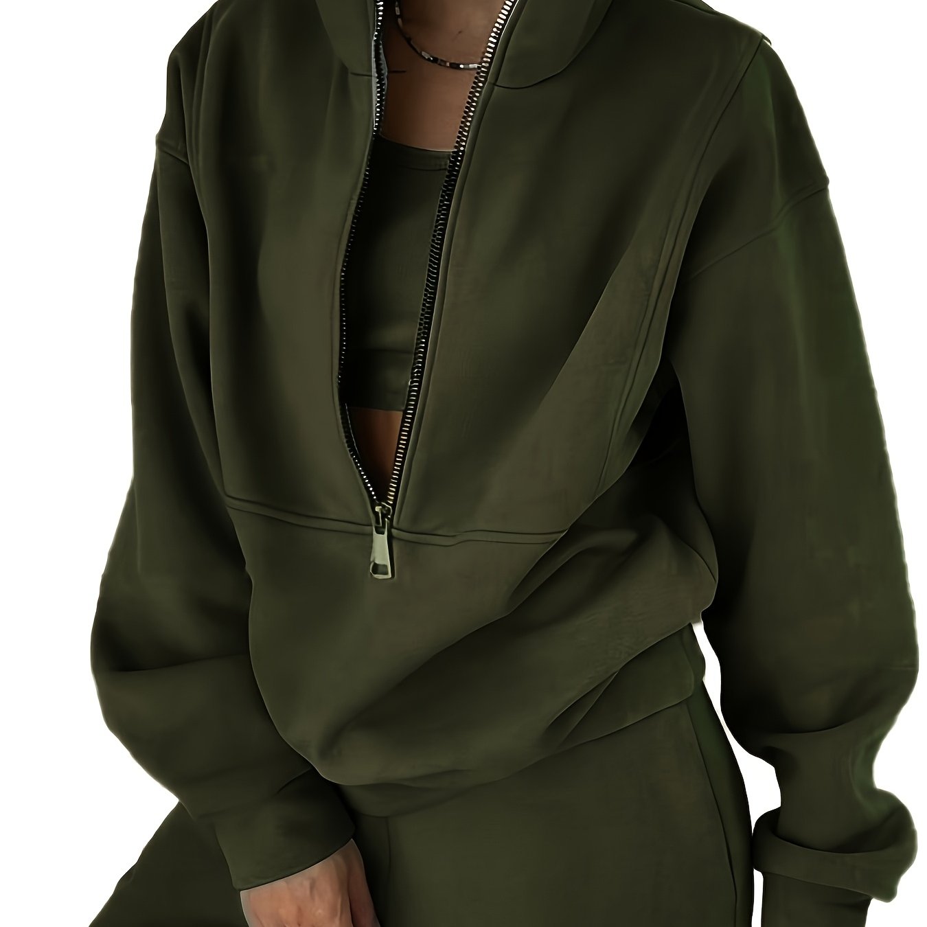 LRIKNUWSTLE Ladies Cozy Fleece Matching Outfit Top