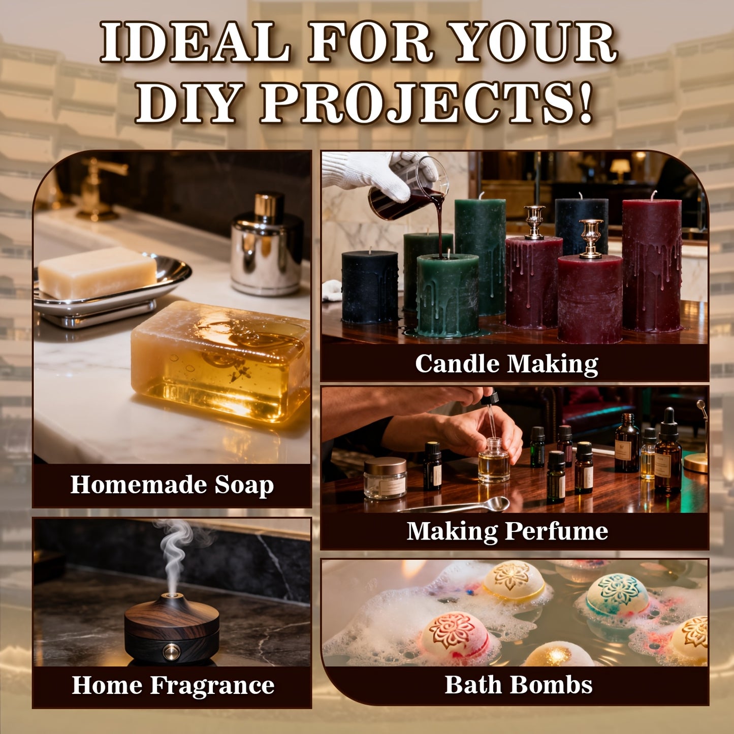 Luxury White Tea Fragrances Essential Oil Set For Diffuser