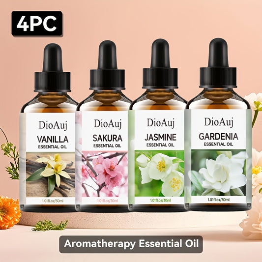 DIOAUJ Essential Oil Set Vanilla Cherry Blossom Jasmine Gardenia