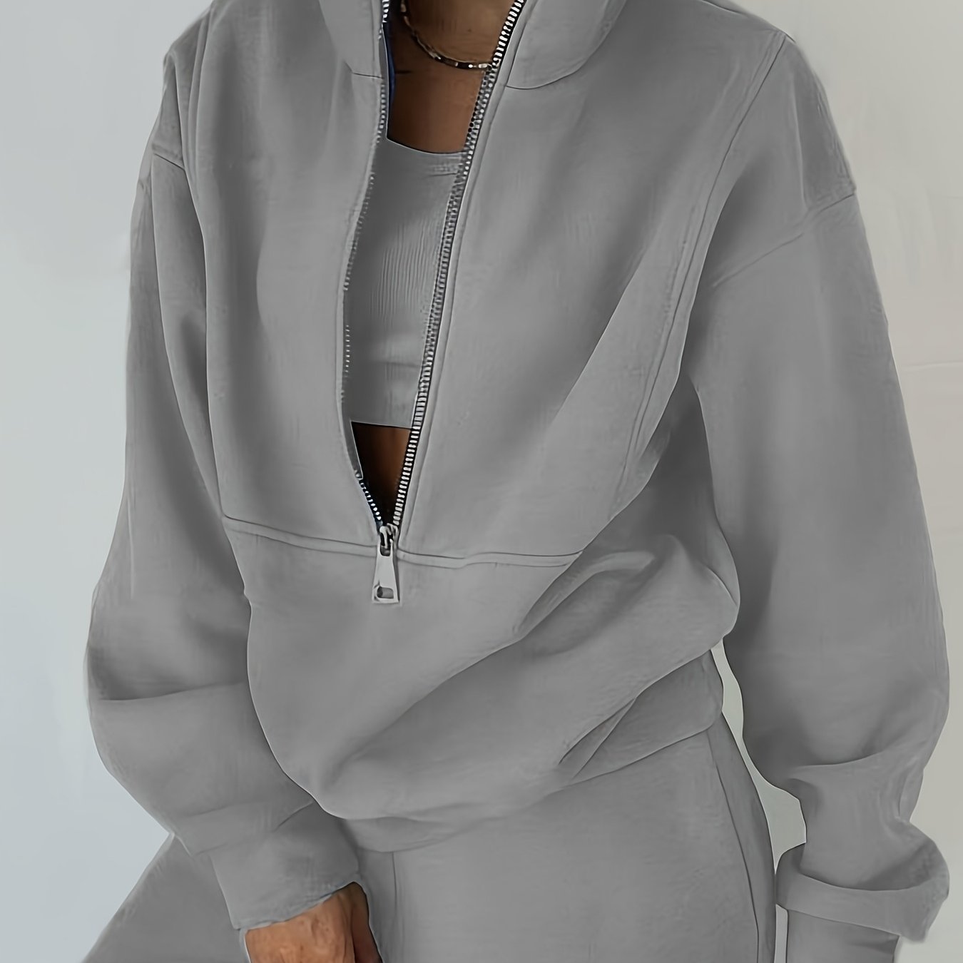 LRIKNUWSTLE Ladies Cozy Fleece Matching Outfit Top