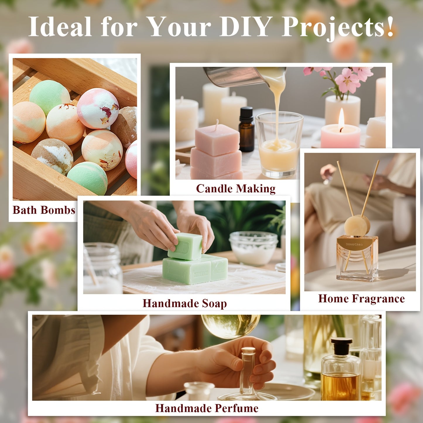 BENATU 18Pc Essential Oil Set For Diffusers Candles Aromatherapy