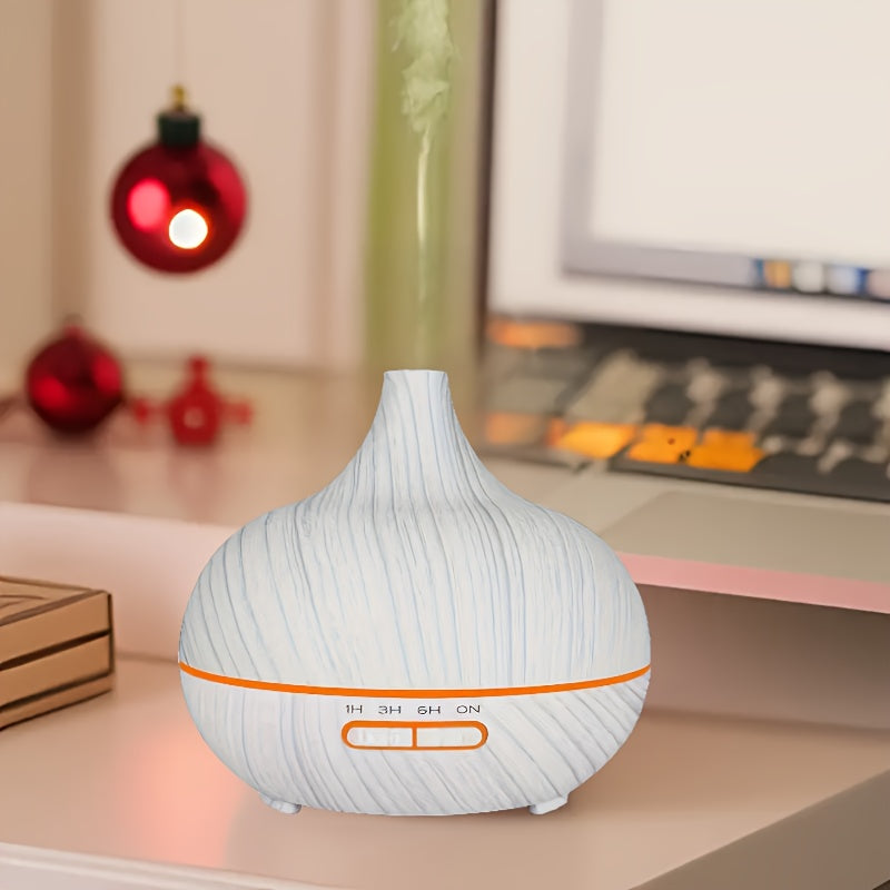 Wood Grain Humidifier Aroma Diffuser with Timer and Lights