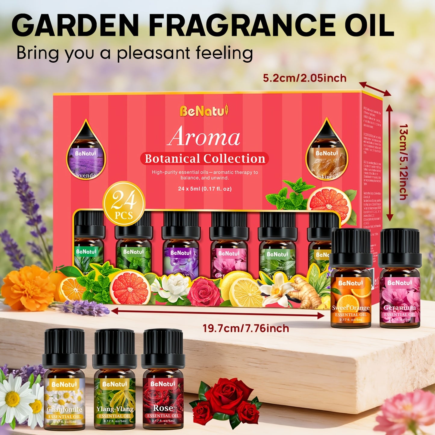 BENATU 24-Piece Essential Oil Set For Diffusers And Candles