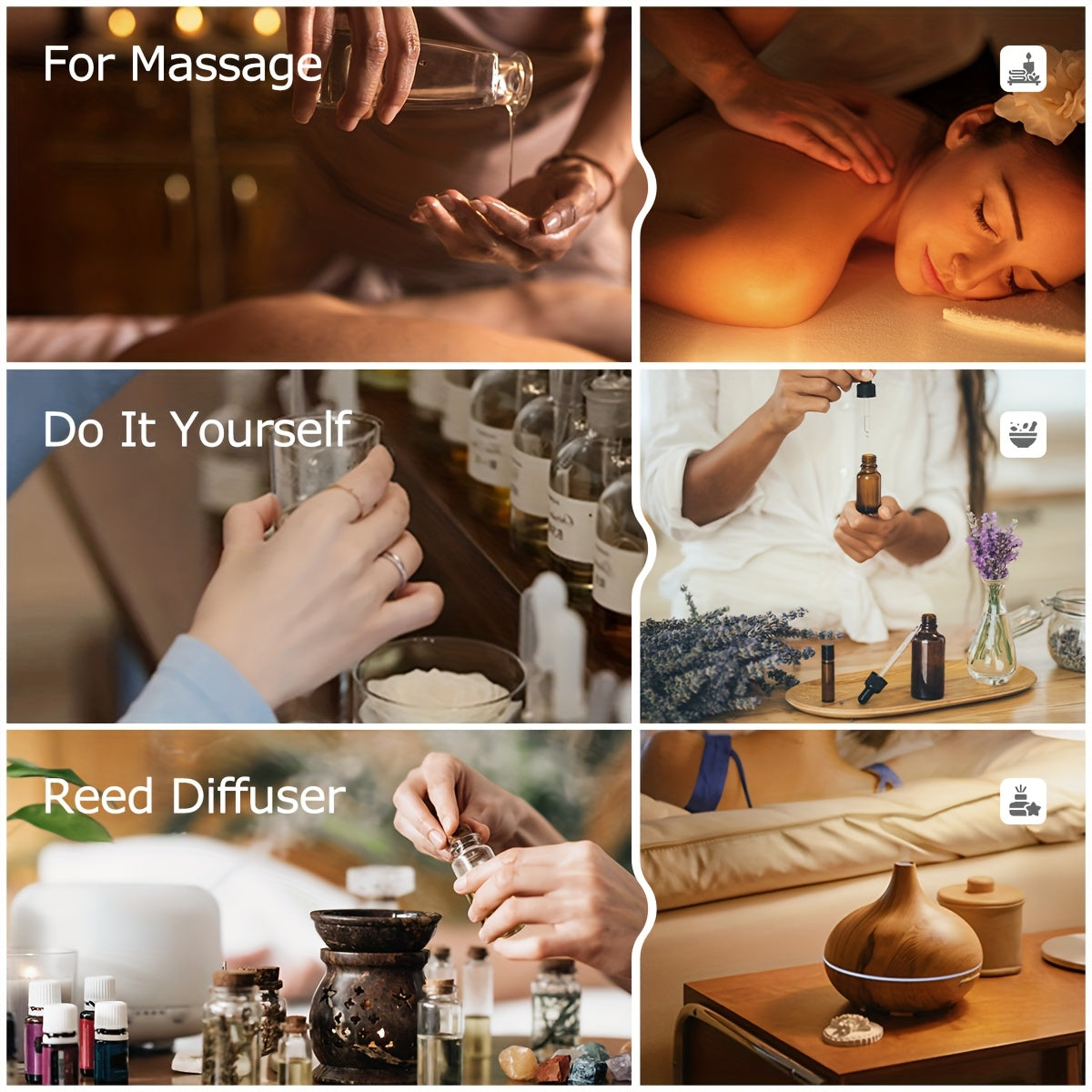 DIOAUJ Essential Oil Set Vanilla Cherry Blossom Jasmine Gardenia