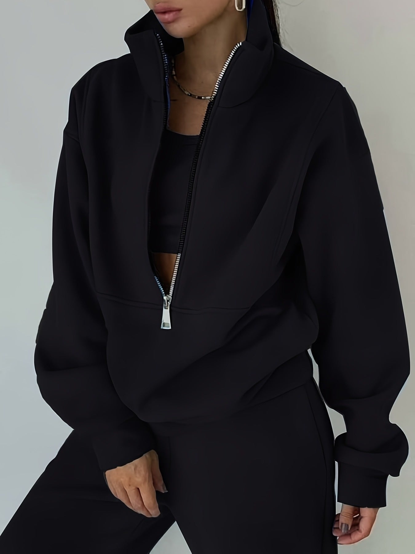 LRIKNUWSTLE Ladies Cozy Fleece Matching Outfit Top