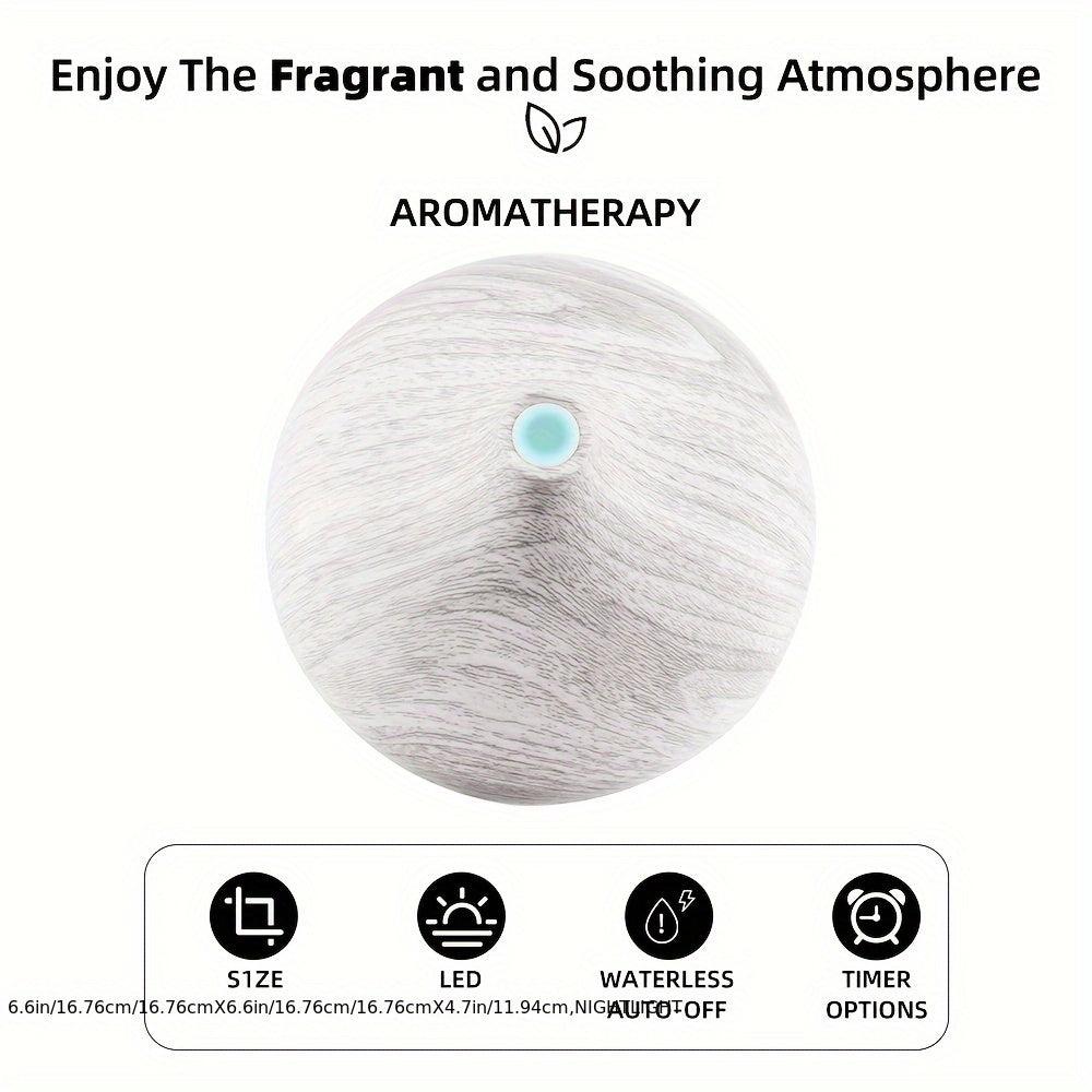 Wood Grain Humidifier Aroma Diffuser with Timer and Lights